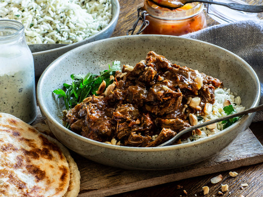Wild Goat Curry with Quick Raita