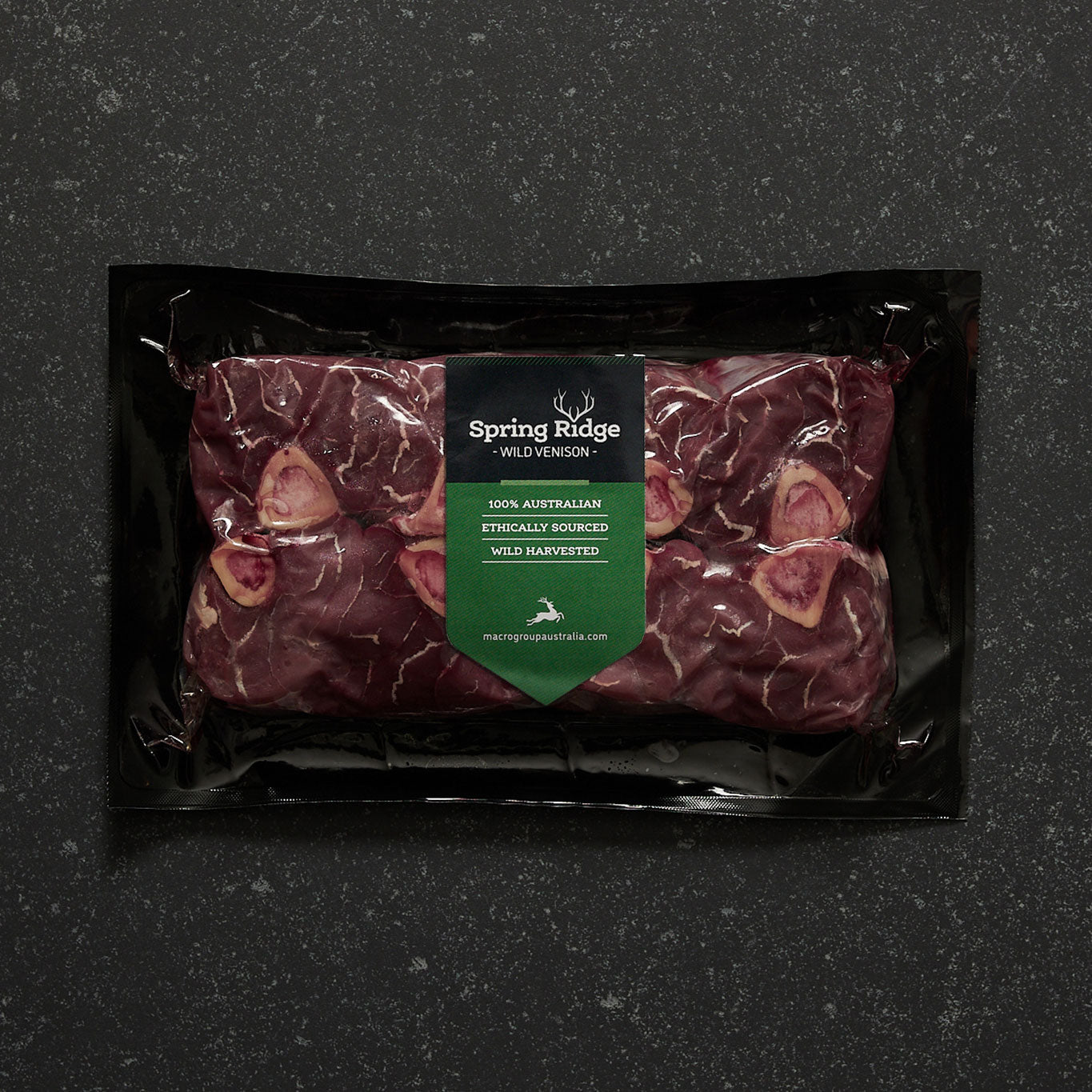 Pieces of venison Osso Bucco