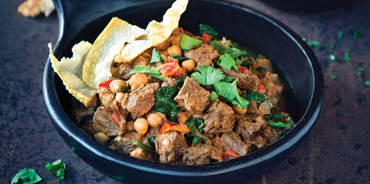 Kangaroo Rogan Josh with Spinach & Chickpeas