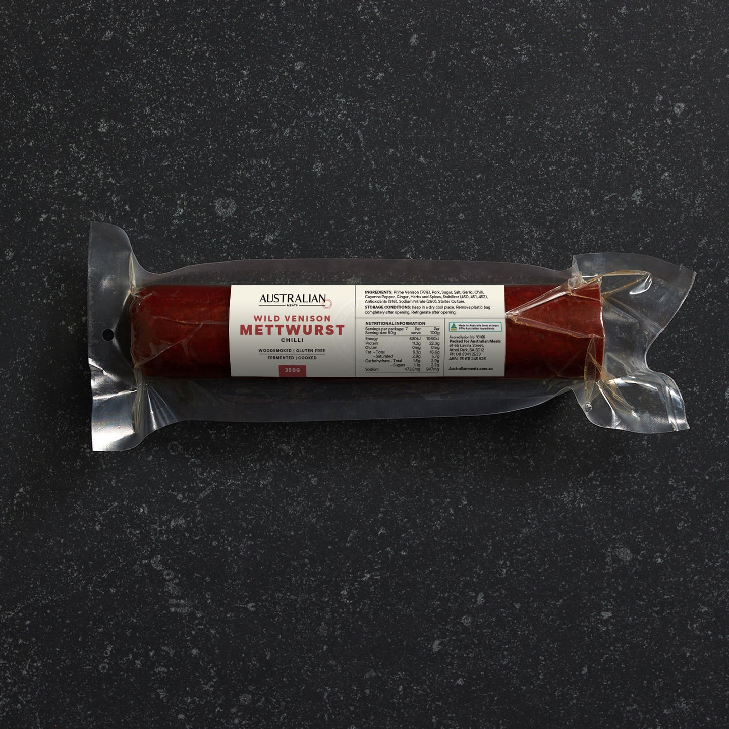 Spring Ridge Wild Venison Chilli Mettwurst